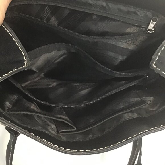 TOD'S Black Pebbled Leather Dual Handle Shoulder Bag - Picture 10 of 14